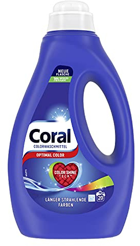 Coral Optimal Colour Liquid Detergent for Colourful Laundry 20 Washes (1 x 1 L)