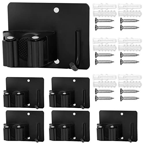 Verbessertes Gerätehalter 6 Stücke Set, Besenhalterung Wand Einzeln Gartengeräte Aufhängung, Edelstahl Gartengerätehalter inkl. Montagematerial, Besenhalter für Küche Zuhause Badezimmer Garage