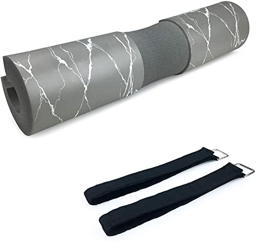 Morwealth Langhantel Polster, extra Dicke Barbell Squat Pad mit Fixierung Nackenpolster für Hip Thrust Kniebeugen,Squat und Gewichtheben,Krafttraining für Männer und Frauen (Grau)