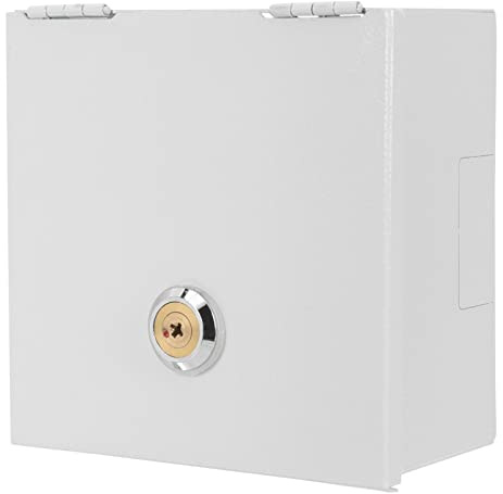 Angoily Boîtier de Verrouillage pour Prise Électrique Extérieur en Métal Argenté, Protection Anti-effraction et Anti-vol, Adapté aux Équipements et Générateurs en Couleur Aléatoire