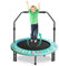 Faltbares Mini-Trampolin für Kinder - Ø ca 92cm, Verstellbarer Griff, Sicherem Polster, Indoor Outdoor für Kinder ab 3 Jahren (Grün)