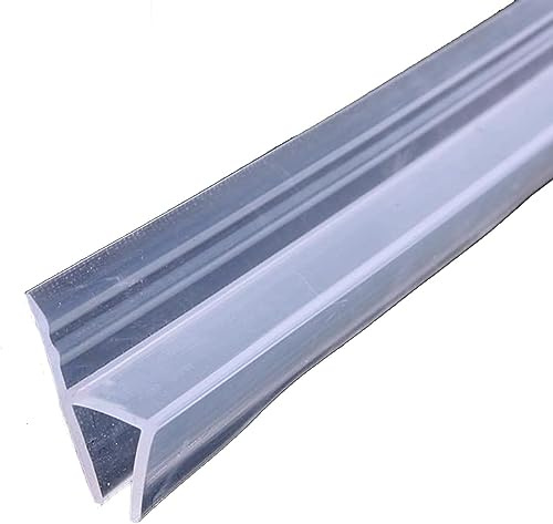 Ersatz Duschdichtung, 2M Duschdichtung für Duschtüren transparent, 2M Schwallschutz Duschdichtung Duschkabine, Versiegelung und Abdichtung von Glastüren im Badezimmer (Typ H, 6mm)