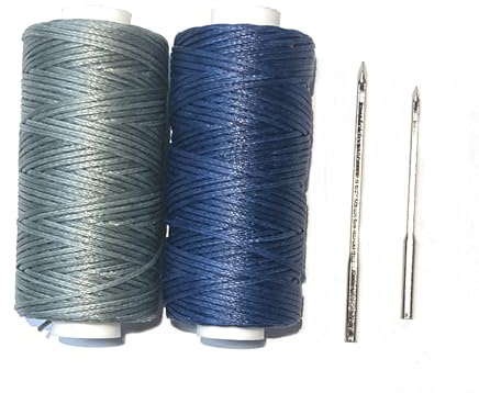 Becho Aguja especial para costura profesional, punzón de costura de cuero, kit de herramientas de reparación de costura con hilo encerado 2 R para vela de cuero, lona pesada y más (aguja más larga)