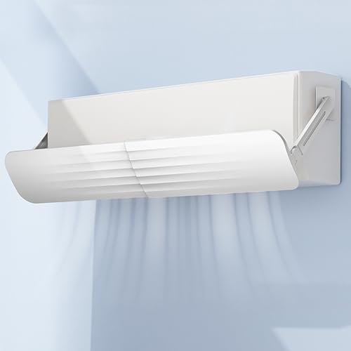 LMXRYPD Réglables Déflecteur Climatisation, Mural Déflecteur de Sortie d'air, Aide à la Circulation de L'air de Refroidissement/Chauffage, Déflecteur Rétractable pour la Maison(White)