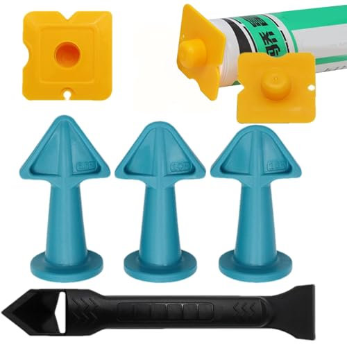 Joint Removal Scraper, Glass Adhesive Angle Scraper, 5 Pieces/Set, Multifunctional Adhesive Scraper, Seam Repair Tool, Sealant Finishing Tool for Kitchen/Window/Connection