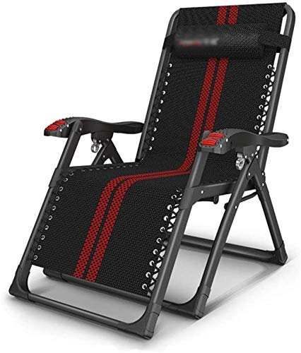 Sonnenliege, Schwerelosigkeitsstuhl, leicht, fürs Büro, Fauler Liegestuhl, Mittagspause, Nickerchen, Bett, Freizeitstuhl, faltbarer Garten-Loungestuhl, Strandstuhl, tragbare Sonnenliege, schwarz,