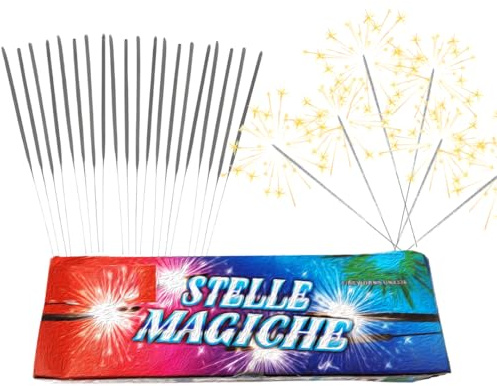 280 Candeline Magiche 17cm Scintille Luminose - Kit 2 Confezioni da 140 Bastoncini Scintillanti - Perfette per Matrimonio, Compleanno, Capodanno, Feste All'aperto e Party