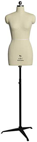 Maniquí de Medio Cuerpo Femenino, maniquí de Sastre con alfileres para Taller de Costura y reconstrucción de Ropa, maniquí de Torso Ajustable (Extra Grande B)