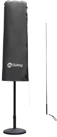 Sekey Double Parasol Protective Cover 165 x 50/62 cm Extra Wide Cover for XXL Parasols 100% Polyester