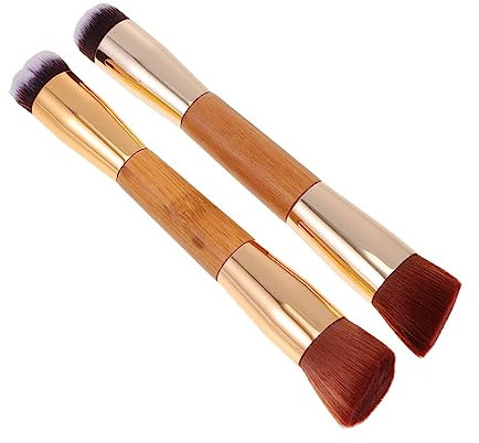 FRCOLOR Doppelseitiger Kosmetikpinsel Make up Puder Und Rougepinsel Aus Nylon Für Damen Weicher Mischpinsel Zum Verblenden Und Fixieren
