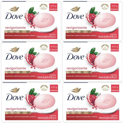 Dove Beauty Cream Bar Granatapfel Seife, revitalisierend, 4 x 90 g, 6 Stück