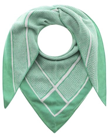 Zwillingsherz Damen Dreieckstuch Schal Dreiecksschal Damen mit Kaschmir Anteil Modell Labyrinth Story Trend flauschiger Frauenschal Accessoire Schals und Tücher modischer Begleiter