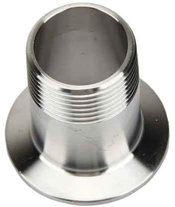ESDUAIOP Connettori filettati maschio in acciaio inossidabile Tri Clamp 64 mm Flangia di collegamento 2