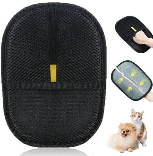 MENGON Fellmagnet Handschuh, Pet Hair Remover Gloves Fellmagnet Handschuhe Doppelseitig Wiederverwendbare Tierhaarentferner Handschuhe für Kleidung, Sofa,Teppich (01, 1 Stück)