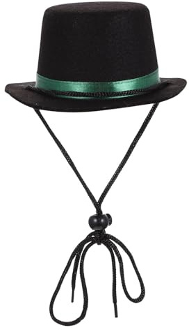 FONDOTIN Cappello per Animali Domestici Divertente Nero, Leggero e Decorativo, per Feste e Cosplay di Cani e Gattini Colore Casuale