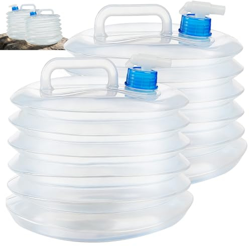 Setgoold 2PCS Collapsible Water Container with Tap10L Folding Water Bucket | BPA-free Material, Durable & leak-proof, Portable Folding Design, Easy Storage, Ideal for Camping Fishing BBQ Outdoor Trips
