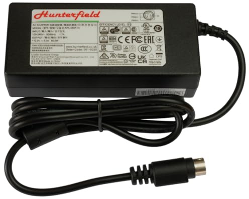 12V 5A 60W AC Adapter With 3-Pin Output Plug, Suitable For 3 Pin AvTex TVs Only (With Power Lead)