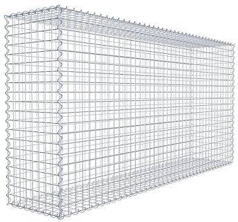 GABIONA Robust trådkorg för stenar för individuell trädgårdsskötsel I fylld stenkorg maskbredd 5 x 5 cm I 4 mm stark gabionkropp galvaniserad I nätkorg (200 x 100 x 40 cm)
