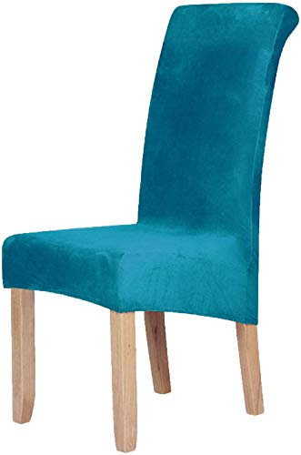 Homaxy Stuhlhusse, universell, waschbar, universell, sehr leicht zu reinigen und langlebig, (Pfauenblau, 4 Stück)