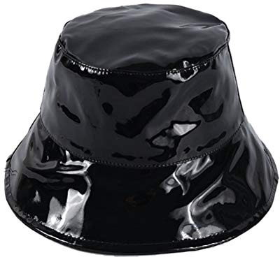 TBEONE Chapeau de pluie unisexe imperméable à large bord, chapeau de pluie noir