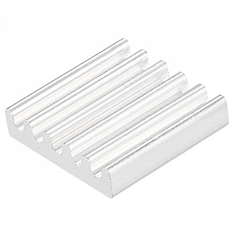 sourcing map 10 Stück Elektronische Kühlermodulkühler Aluminium Kühlkörper 13x13x3mm für CPU mit Selbstklebend Wärmeleitpad Silber Ton