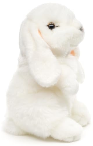 Uni-Toys - Widderkaninchen, stehend (weiß) - 18 cm (Höhe) - Plüsch-Hase, Kaninchen - Plüschtier, Kuscheltier