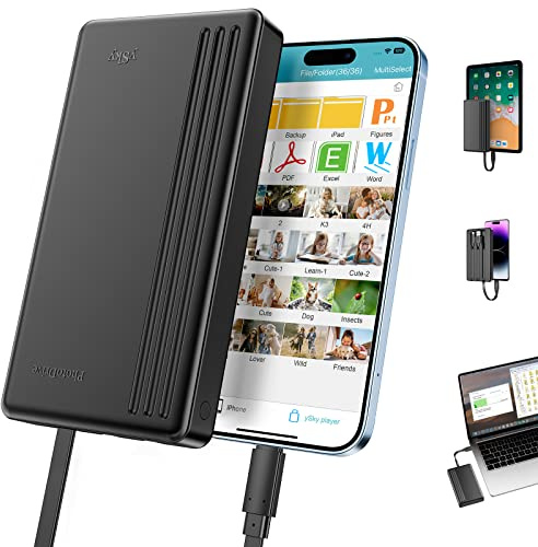 2TB External Hard Drive for iPhone & iPad,MacBook,Windows Computer,USB C Android Phones:Photo Stick USB Flash Drive for iPhone 17/16/ 15/14/13/12 to Backup Photo| Video | Music| File(MFi Certified)
