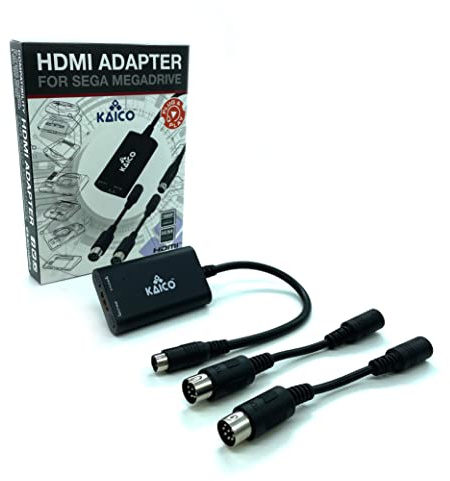 Kaico HDMI-Adapter für SEGA Megadrive 1080p - Für SEGA Genesis - Unterstützt S Video auf HDMI - Unterstützt Konsolen mit PAL und NTSC System - Wechsel des Seitenformats auf 16:9 oder 4:3