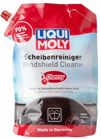 Liqui Moly Scheibenwischwasser Cherry, Art.-Nr.: 21707 I 3 L Scheibenreiniger gebrauchsfertig I Streifenfreier, schonender Wischwasserzusatz I Mit Kirsch-Duft I LED- BZW. Xenon-Scheinwerfer geeignet
