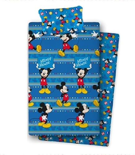 Disney Set completo lenzuola invernale pile Topolino coral letto singolo INTIMOEGIDIO
