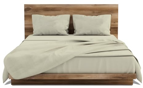 GEMITEX Completo Letto Made in Italy in 100% Cotone TINTA UNITA, MATRIMONIALE, Linea COTONE IN, colore BEIGE, con TRATTAMENTO ANTIPILLING e ANALLERGICO GEMITEX