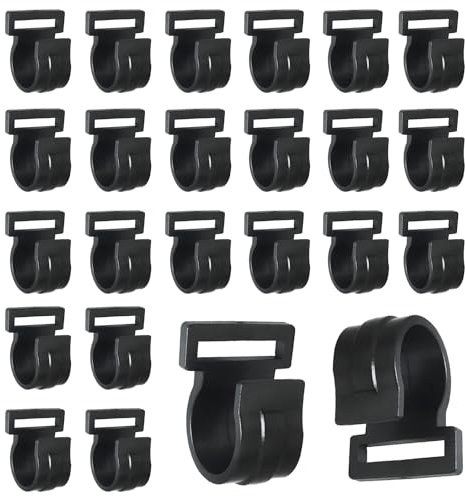 ZZLZX Multifunktionale C-förmige Clips aus Kunststoff für Camping, Sonnenschutz, Zeltstangen, Durchmesser 20 mm, Gurtbreite 25 mm, geeignet für Outdoor-Aktivitäten wie Camping, Wandern und Angeln, 24