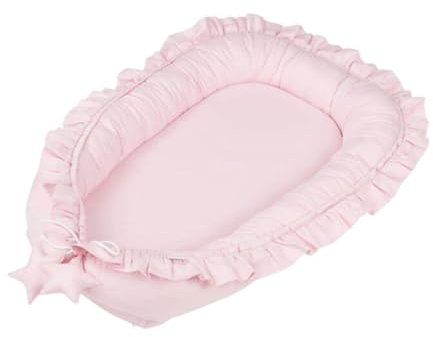 Baby Nest Pod Baby Lounger Baumwoll Neugeborenes Nest Co-Sleeping Pod Tragbare Stuhlmatratze mit Spitzenbabys essentiell für Neugeborene