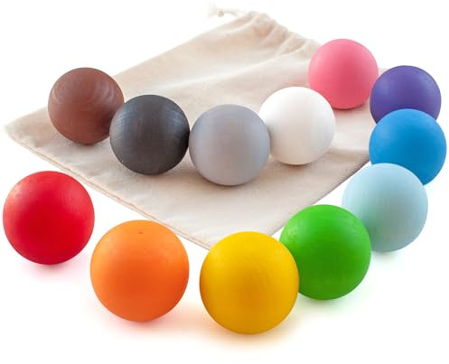 Ulanik Palline in Legno Set di Ricambio Gioco Montessori 1 Anno