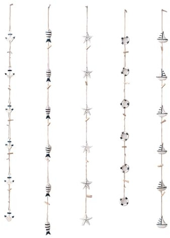 Xafrstyu 5 Stück Foto Hängendes Makramee Wandbehang, Makramee Organizer Foto Collage Wand, Bilderrahmen für Foto, Dekoration, Haus, Holz, Multi-Bilderrahmen