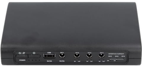 Batterie de Secours Mini UPS 20 000 MAh 5 V 9 V 12 V pour Routeur, Caméras de sécurité, Smartphones, Connexions DSL, Alimentation sans Interruption, Batterie au Lithium Polymère,