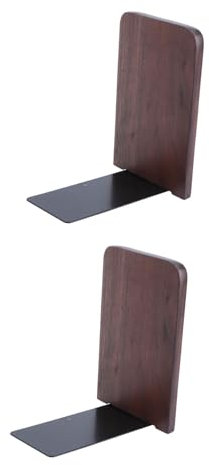 CAXUSD Bücherhalter Für Regal Buchstütze Schwarz Multifunktional Buchstopper Aus Holz rutschfeste Design Für Home Office Bücher Organizer