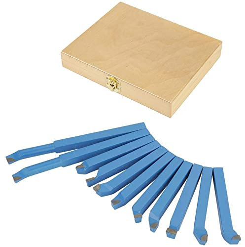 Punte Taglio per Tornio Cuttg 22 × 17 × 5 11 Pz 10 * 10mm Utensili per Tornio con Punta in Metallo Duro Saldatura Fresatura Taglio Set di Utensili per Tornitura