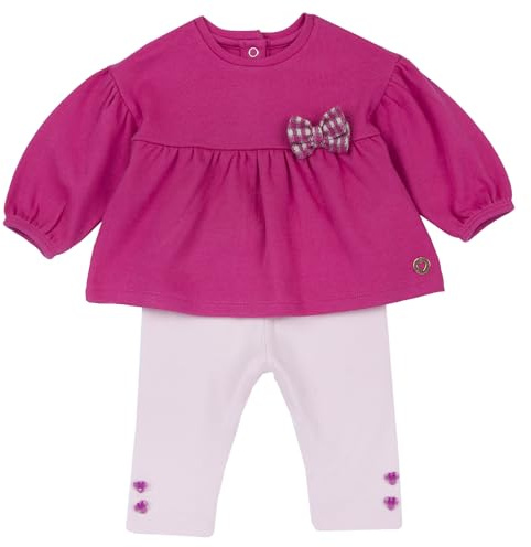 Chicco, Completo Neonata con Maglietta e Pantaloni, in Morbido Tessuto, Abbigliamento Bambina 0-24 Mesi, Idee Regalo Nascita, Designed in Italy