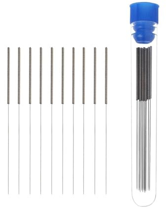 BORDSTRACT Outil de buse d'imprimante 3D, kit de nettoyage et d'entretien, 10 aiguilles de nettoyage de 0,6 mm pour buses de 0,6 mm, matériau de nettoyage rapide et facile