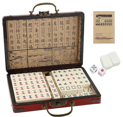 Eidoct Mini Chinese Majong Set, 144PCS Mahjong Tile Set
