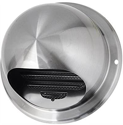 OOMRNV Rejilla de ventilación de Aire con protección contra Moscas, 100 mm, 125 mm, 170 mm, 200 mm, Rejilla de ventilación de Pared, Cubierta de Salida de ventilación de Pared Redonda de Acero INOX