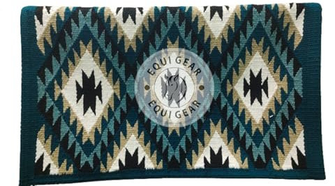 EQUIEMPRESS Sattelunterlage Western Ranch/Westernsatteldecke aus Neuseelandwolle, Top Wool Pad Sensor Flex (Anpassung möglich) A-435 (34 x 36)