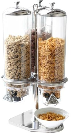 TsoLay 12L Automatic Candy Dispenser, Triple Food Dispenser(per Can 4L), Rotatable Dry Food Dispenser, Refillable, For Nuts, Legumes, Candy, Snack, Keeping Dry Food Neatly Stacked and Distributed