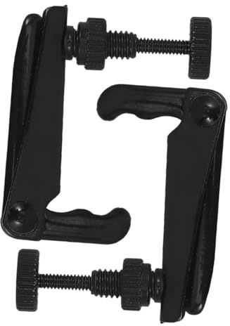 Geigen Feinstimmer für Geigensaiten, Präzise Feineinstellung, 2 Stück | Universelle Kompatibilität, Stabile Saitenführung, Schwarz, für Violine und Geigensaite, Kunststoff Kupfer