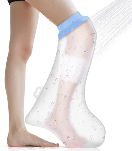 ANOMM Protector Escayola Pierna Adulto, Funda Impermeable de Silicona Suave Comoda para Ducha, Bolsa Hermetica Reutilizable para Cubrir Vendajes, Yeso, Heridas (Becerro) | Para vendajes de yeso, vendajes, protección de vendajes, mantiene secos los apósitos