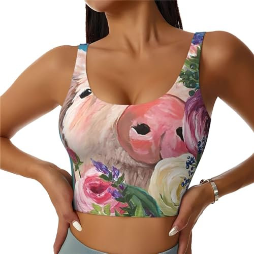 Chaleco deportivo con estampado de flores y cerdos para mujer, chaleco adelgazante para pérdida de peso, sin cremallera, chaleco deportivo de verano, Negro, XL