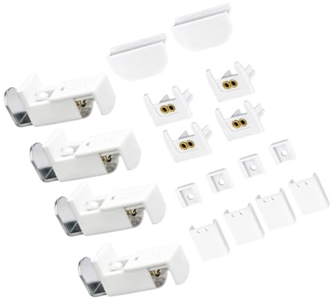 FIXOSHEE 1 Ensemble Kit de Support de Rideaux Ensemble pour Installation de Stores Accessoires de Fixation et Durables Facile à Installer pour Diyers