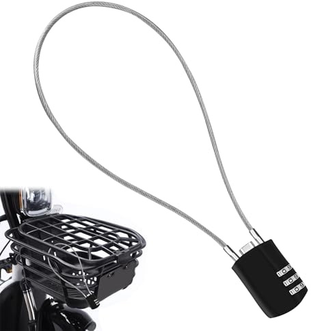 3 Digit Cable Combination Locks, Cable Wire Combination Padlock Anti-Theft with Code, 31CM Flexible Cables Rope Number Lock Combo Bike Locks for School Luggage Suitcase Knapsack