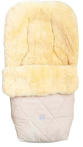 Kaiser Coosy Lammfell Kinderwagen Fußsack, 85 x 45 cm, Universal Passform (cream)